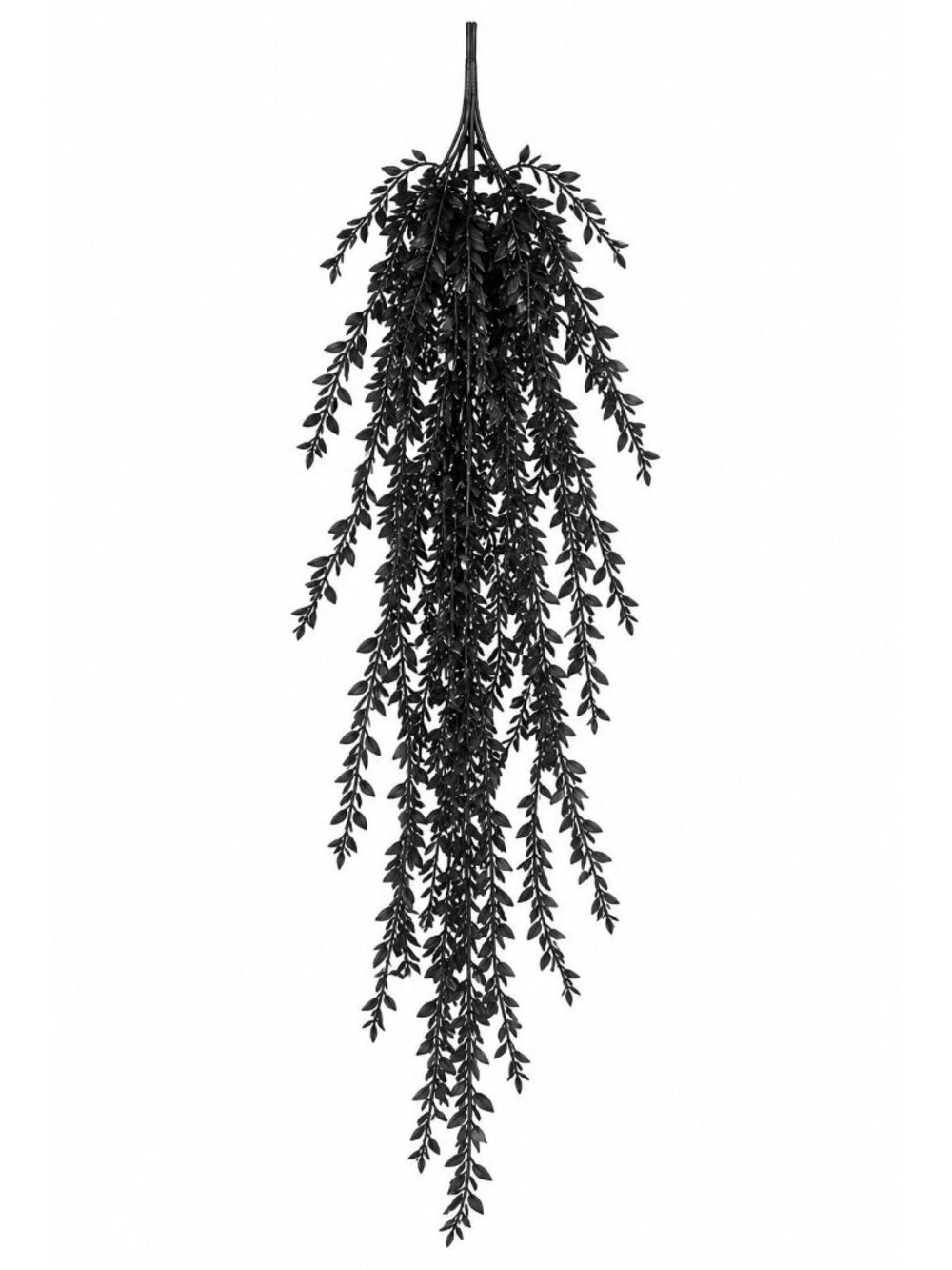 Black Hanging Vine 10 Stem Gothic Halloween Greenery 28 Inch Faux Trailing Plant